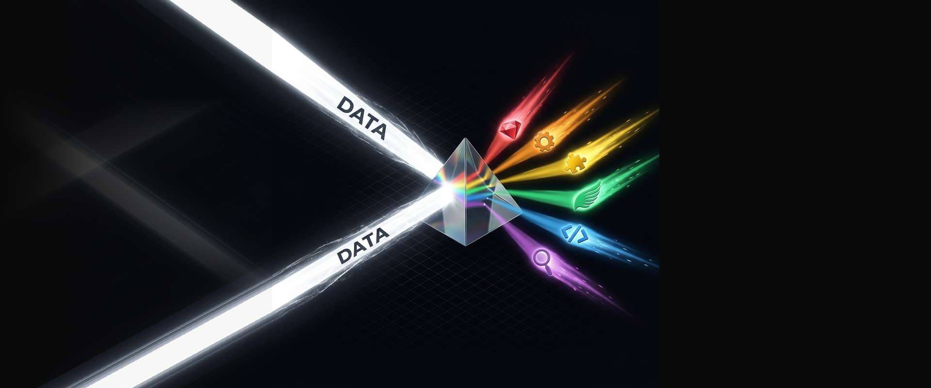 Data enters the prism — the Agent Spectrum executes
